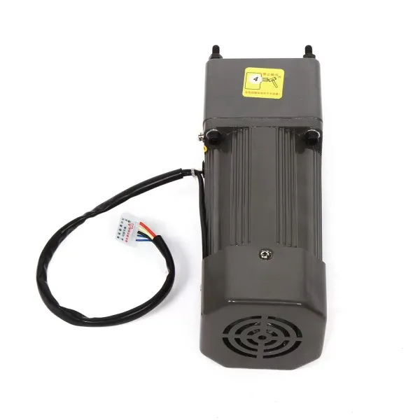 Motor eléctrico de engranaje, CA 90 W, 220 V, monofásico, par alto, ajustable con regulador de velocidad, 1:100 (100 K), 13,5 U/min Motor eléctrico de engranaje, CA 90 W, 220 V, monofásico, par alto, ajustable con regulador de velocidad, 1:100 (100 K), 13,5 U/min