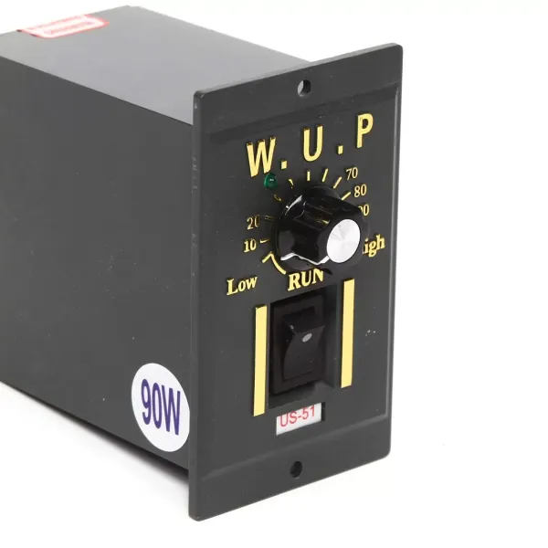 Motor eléctrico de engranaje, CA 90 W, 220 V, monofásico, par alto, ajustable con regulador de velocidad, 1:100 (100 K), 13,5 U/min