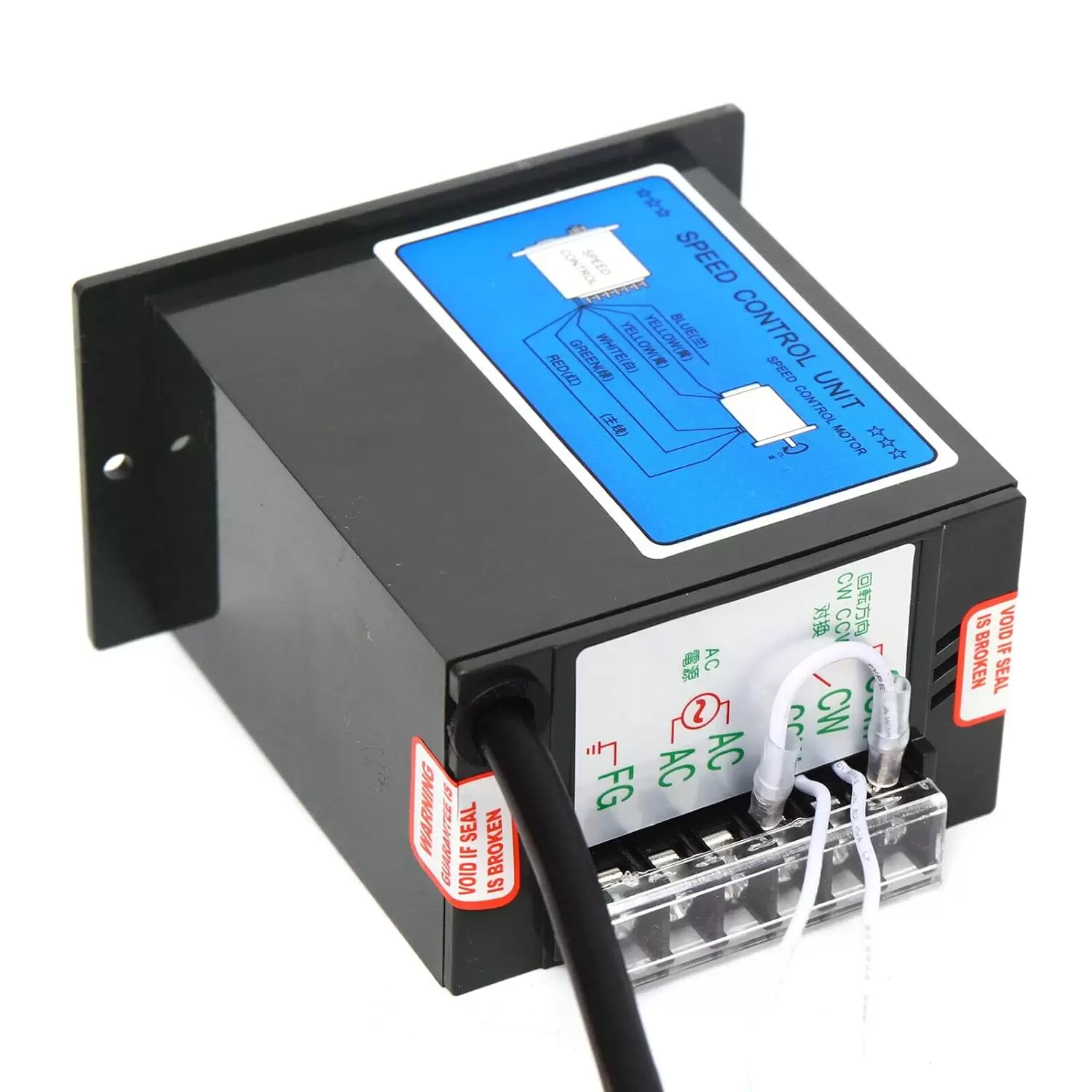 Motor eléctrico de engranaje, CA 90 W, 220 V, monofásico, par alto, ajustable con regulador de velocidad, 1:100 (100 K), 13,5 U/min