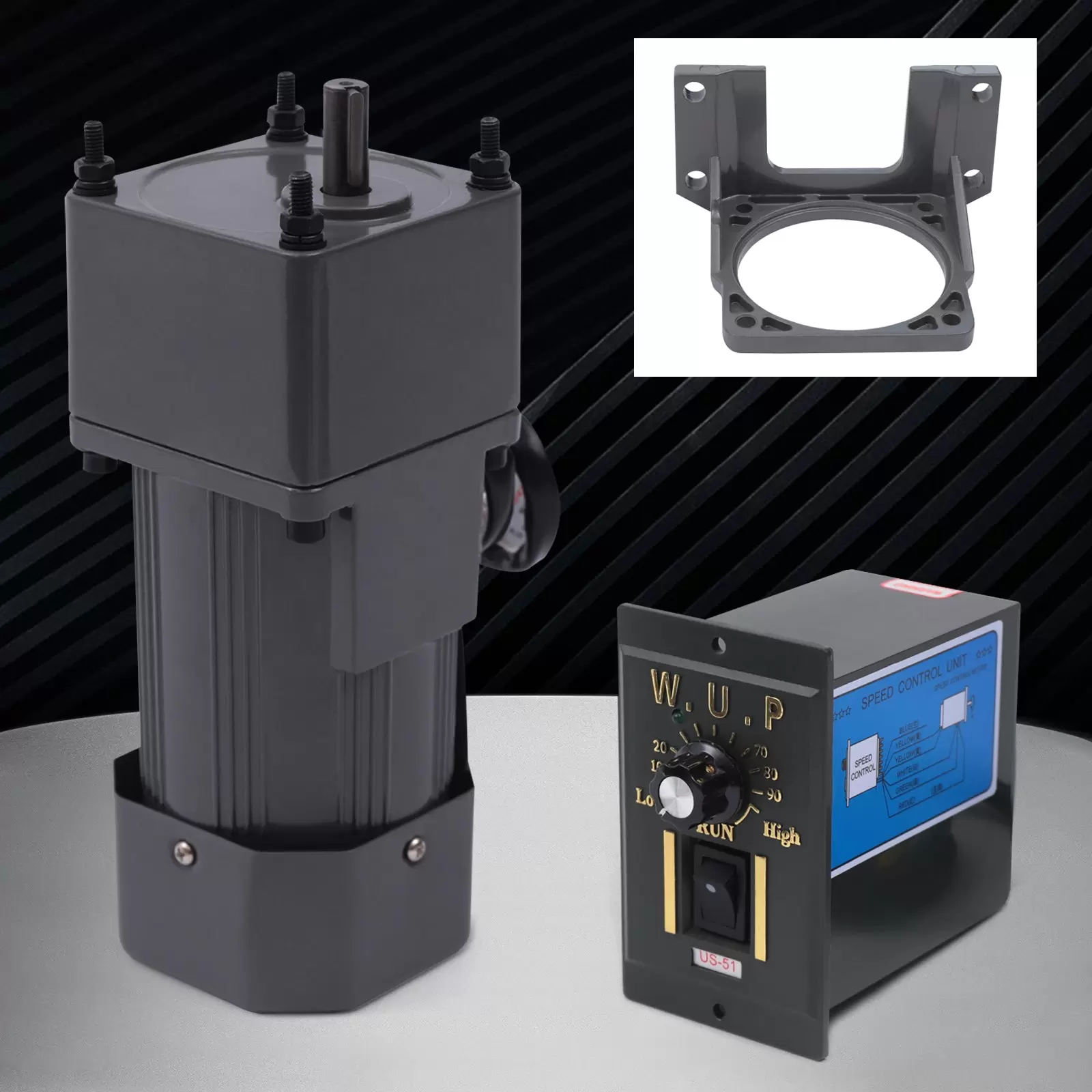 Motor de velocidad, reductor de velocidad, deceleración, motor reversible, 90 W, 20 K