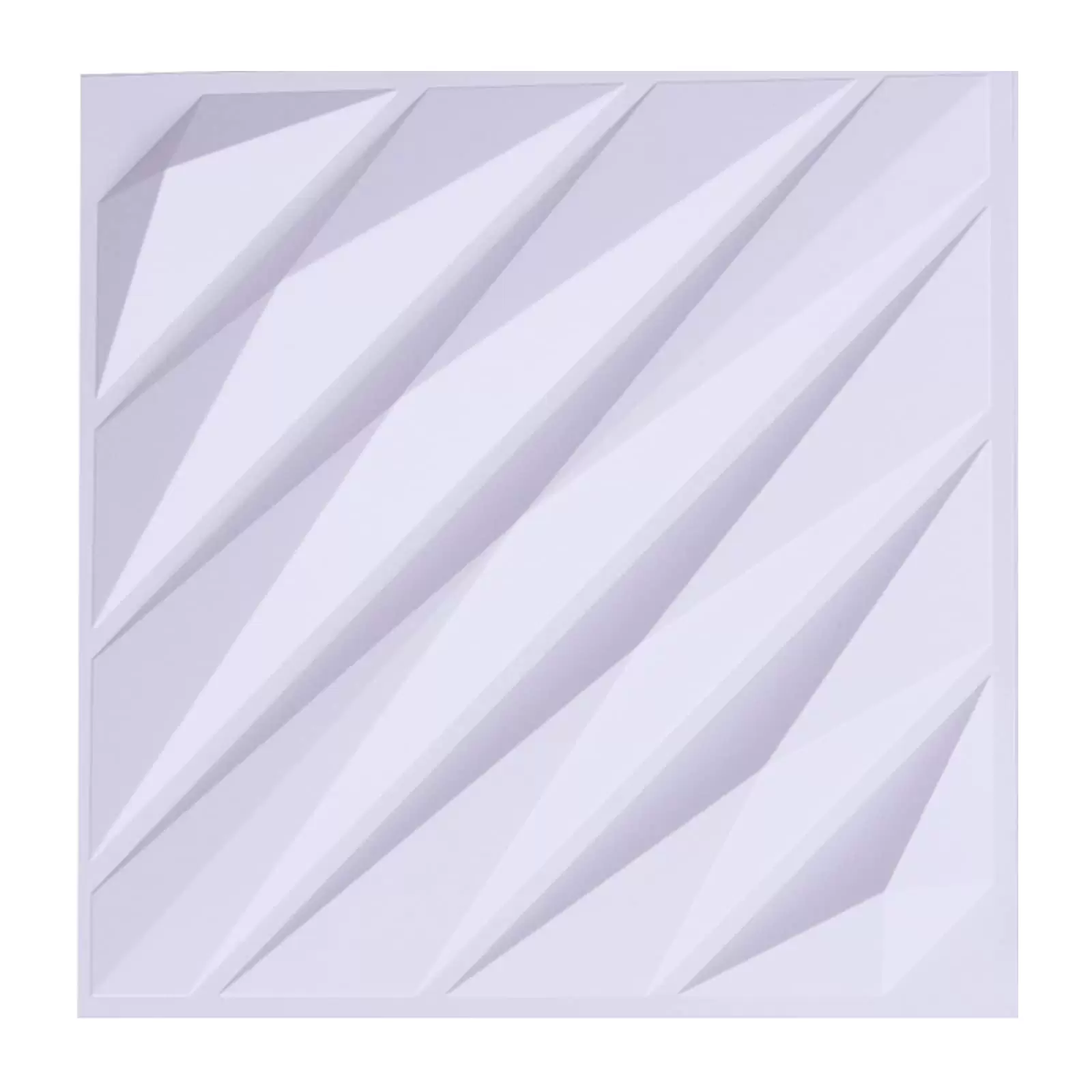 Paneles de pared 3D, 50 x 50 cm, PVC, 12 unidades, resistentes al agua, para dormitorio, salón (blanco mate)