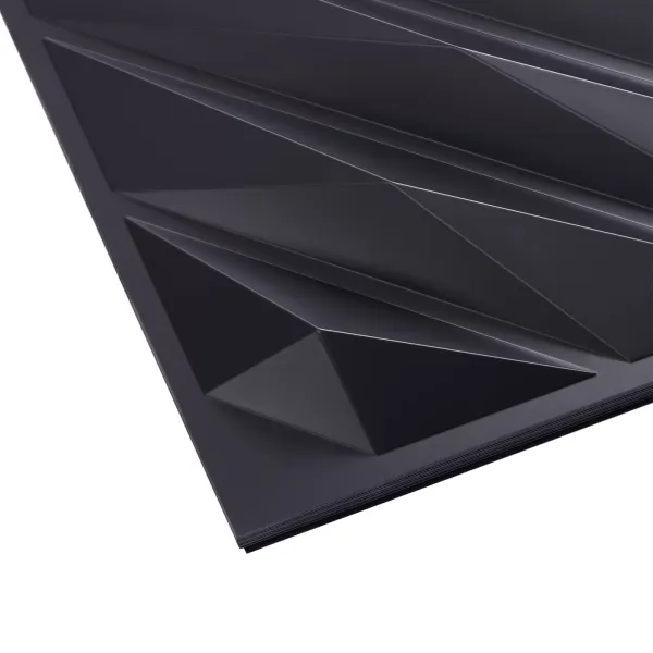 Paneles de pared 3D, 50 x 50 cm, PVC, 12 unidades, resistentes al agua, para dormitorio, salón (negro mate) Paneles de pared 3D, 50 x 50 cm, PVC, 12 unidades, resistentes al agua, para dormitorio, salón (negro mate)