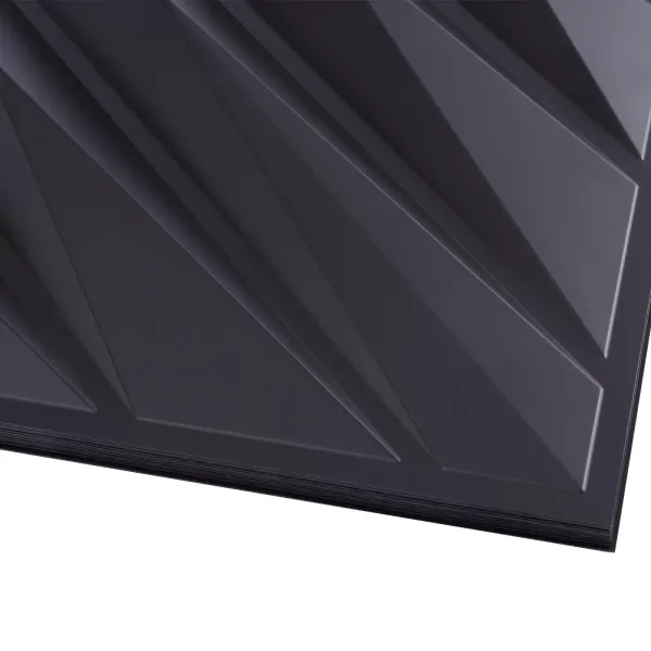 Paneles de pared 3D, 50 x 50 cm, PVC, 12 unidades, resistentes al agua, para dormitorio, salón (negro mate) Paneles de pared 3D, 50 x 50 cm, PVC, 12 unidades, resistentes al agua, para dormitorio, salón (negro mate)