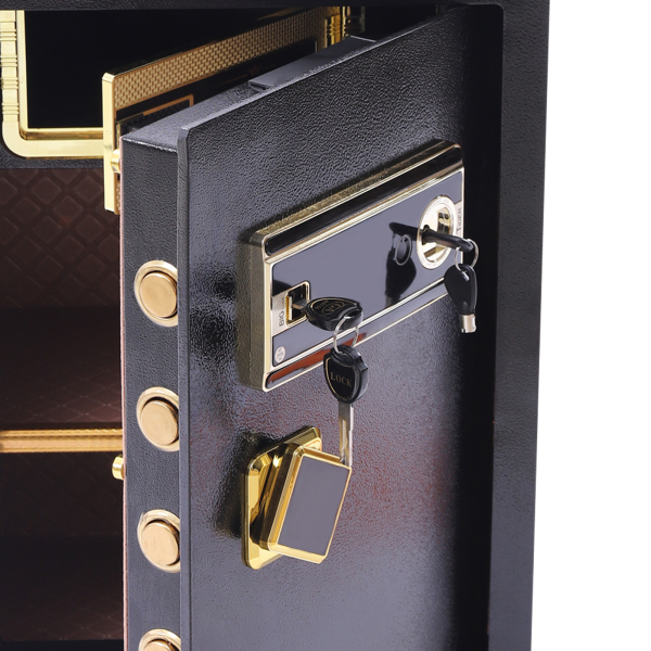 Caja Fuerte Caja Fuerte para Gabinete Sistema de Alarma Inteligente Estante Extraíble Caja Fuerte para Hogar y Oficina