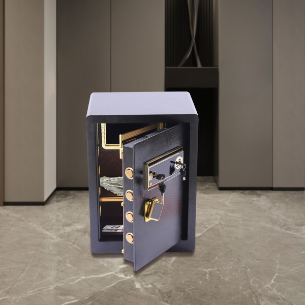 Caja Fuerte Caja Fuerte para Gabinete Sistema de Alarma Inteligente Estante Extraíble Caja Fuerte para Hogar y Oficina