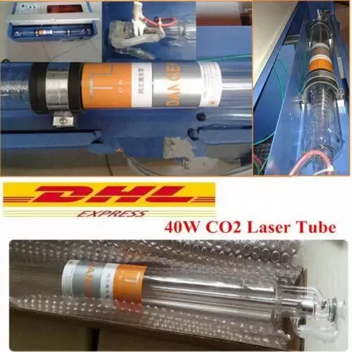 Tubo láser de CO2, 40 W, 700 mm, 10,6 μm, para máquinas de grabado láser CO2
