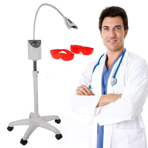 Sistema de blanqueamiento de dientes modal actualizado, 4 luces LED, máquina de blanqueamiento, acelerador de belleza con manual de operación