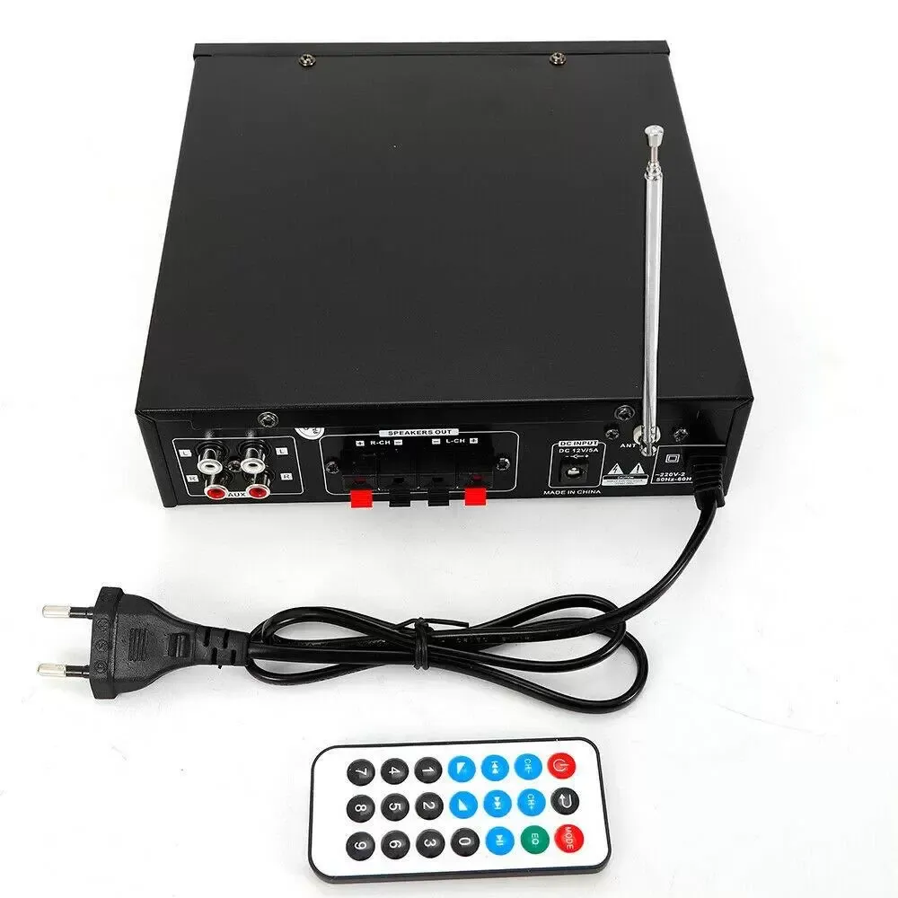 Amplificador estéreo Hi-Fi con Bluetooth, amplificador digital de audio FM