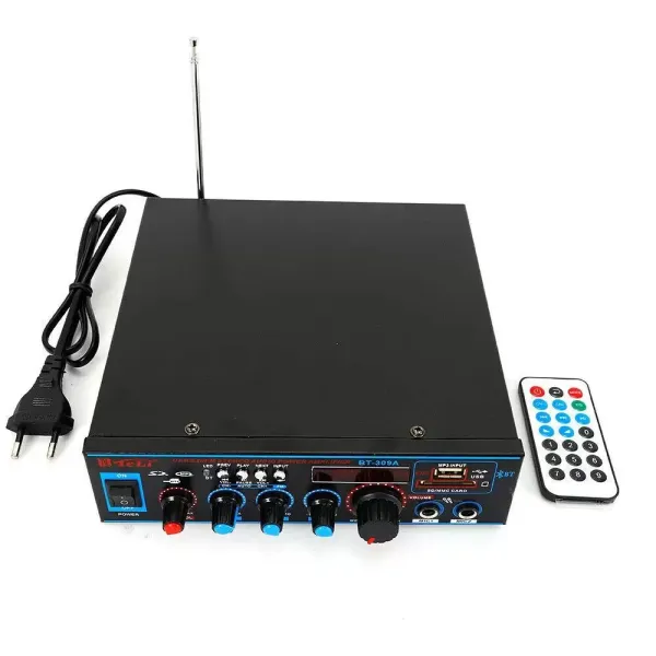 Amplificador estéreo Hi-Fi con Bluetooth, amplificador digital de audio FM