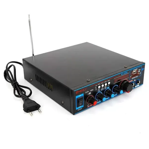 Amplificador estéreo Hi-Fi con Bluetooth, amplificador digital de audio FM Amplificador estéreo Hi-Fi con Bluetooth, amplificador digital de audio FM