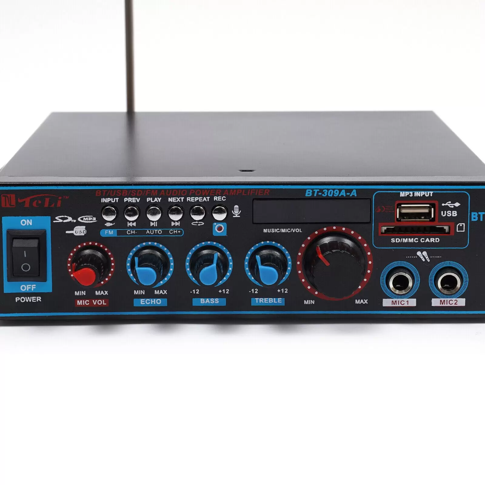 Amplificador estéreo Hi-Fi con Bluetooth, amplificador digital de audio FM