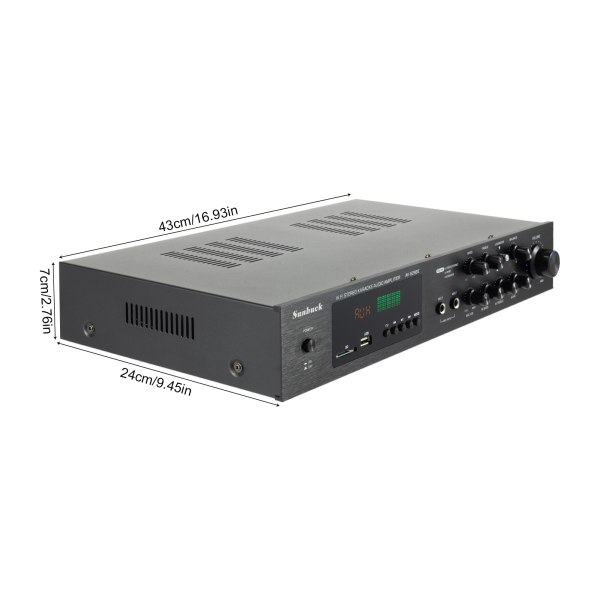 CNCEST Amplificador de potencia Hi-Fi Mini Bluetooth (600 W, 4.2 FM/AM, canal de audio) CNCEST Amplificador de potencia Hi-Fi Mini Bluetooth (600 W, 4.2 FM/AM, canal de audio)