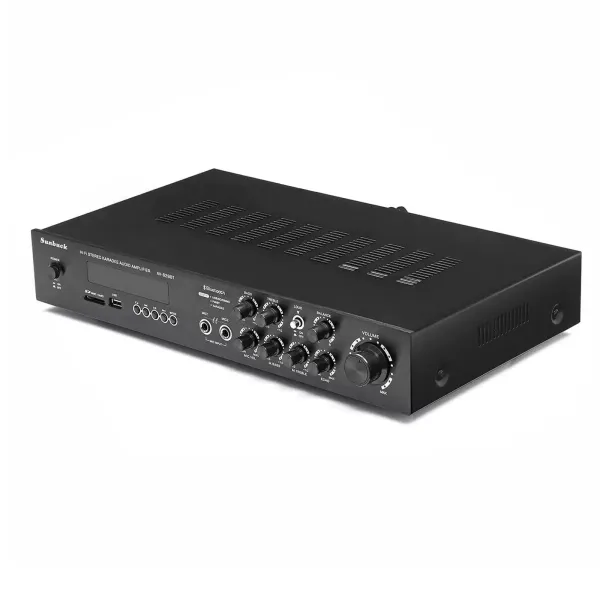 CNCEST Amplificador de potencia Hi-Fi Mini Bluetooth (600 W, 4.2 FM/AM, canal de audio)
