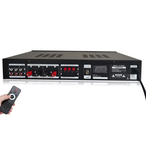 CNCEST Amplificador de potencia Hi-Fi Mini Bluetooth (600 W, 4.2 FM/AM, canal de audio)