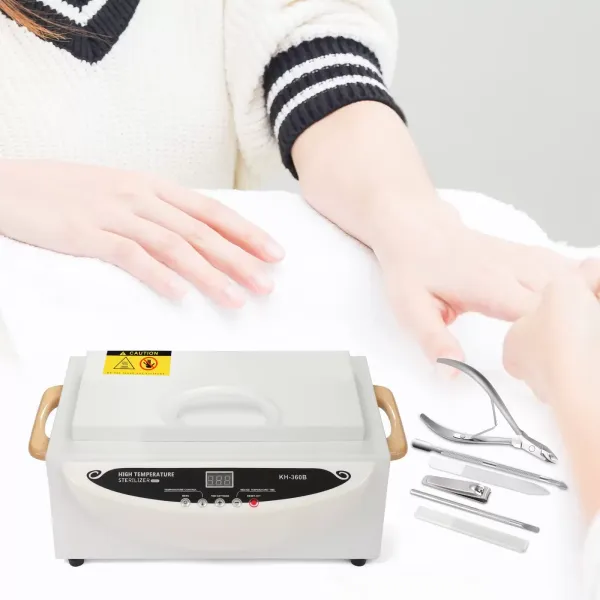 Esterilizador de aire caliente de 500 W, 0-250 °C, con esterilizador de calor seco, para diversas herramientas de belleza y peluquería de metal