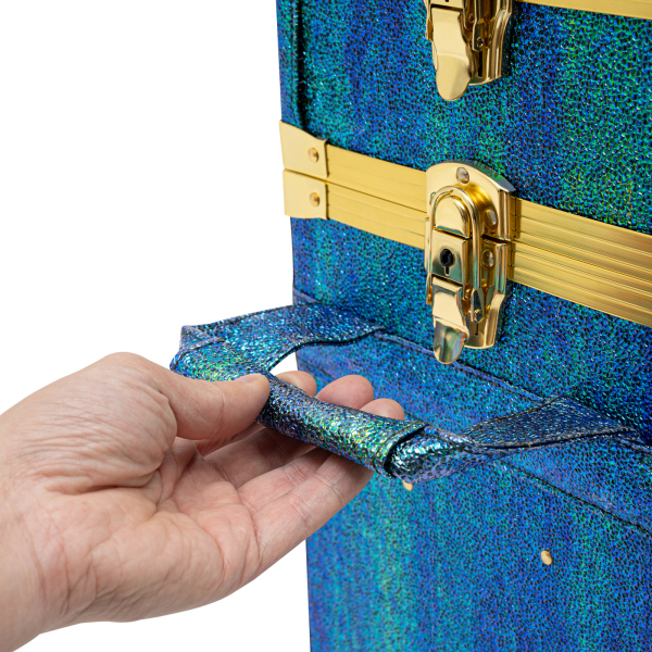 Maletín de maquillaje rodante, Trolley maletín de maquillaje profesional, Movimiento flexible, 36.5*24*74cm, Verde Maletín de maquillaje rodante, Trolley maletín de maquillaje profesional, Movimiento flexible, 36.5*24*74cm, Verde
