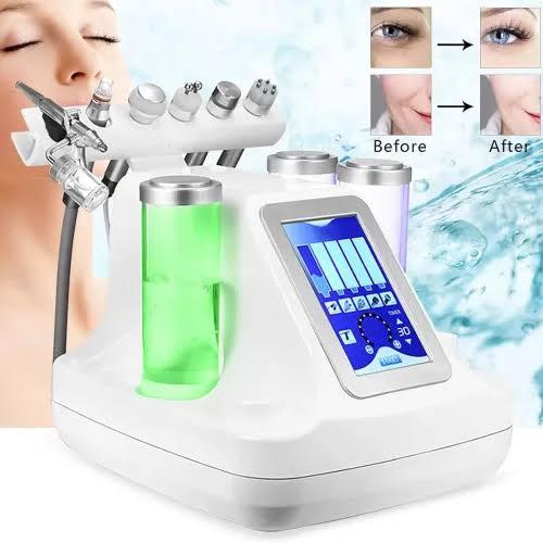 6 en 1 BIO RF Belleza Máquina Hydra Dermoabrasion pequeña vejiga dispositivo limpieza profunda Masajeador facial