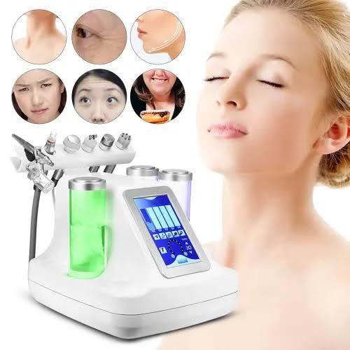6 en 1 BIO RF Belleza Máquina Hydra Dermoabrasion pequeña vejiga dispositivo limpieza profunda Masajeador facial