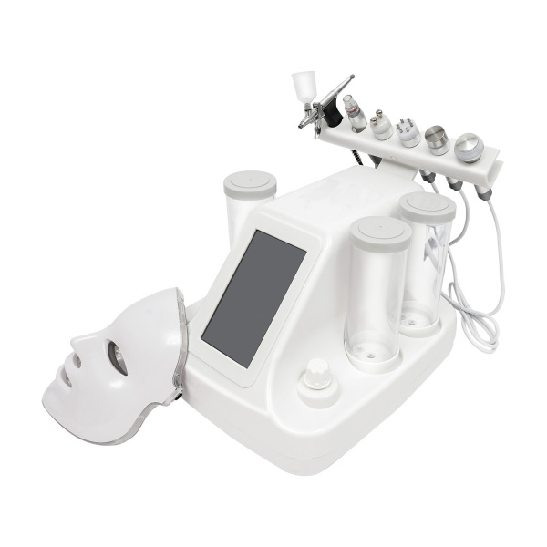 7 en 1 oxígeno máquina de belleza de oxígeno Hydrafacial dispositivo Hydro microdermabrasion dispositivo radio frecuencia cara limpieza
