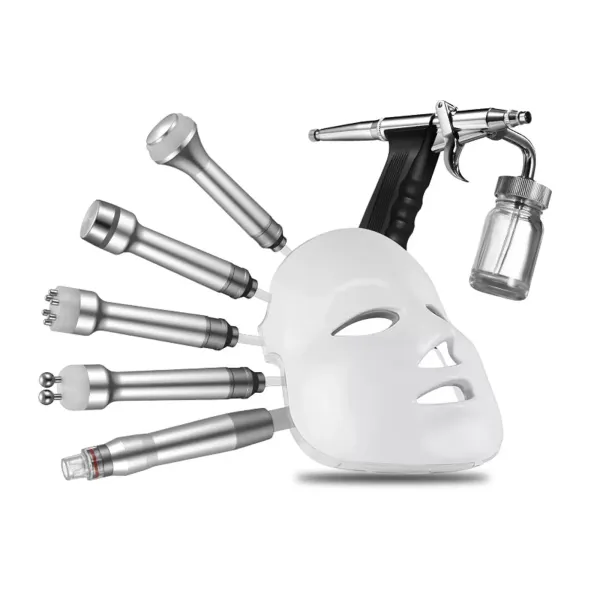 7 en 1 oxígeno máquina de belleza de oxígeno Hydrafacial dispositivo Hydro microdermabrasion dispositivo radio frecuencia cara limpieza