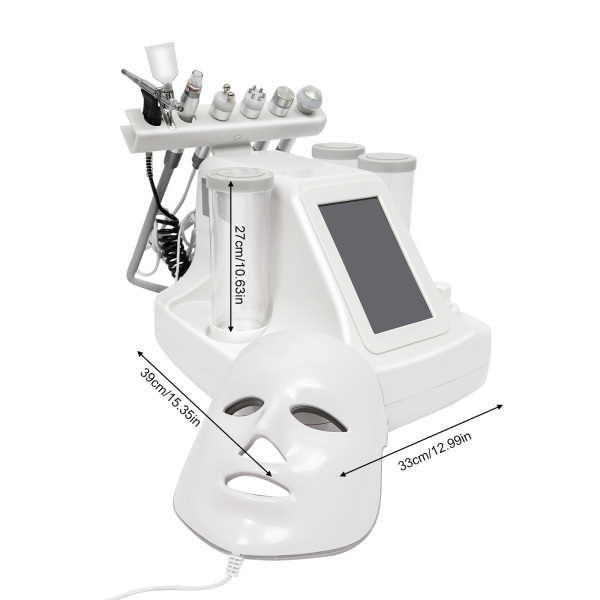 7 en 1 oxígeno máquina de belleza de oxígeno Hydrafacial dispositivo Hydro microdermabrasion dispositivo radio frecuencia cara limpieza