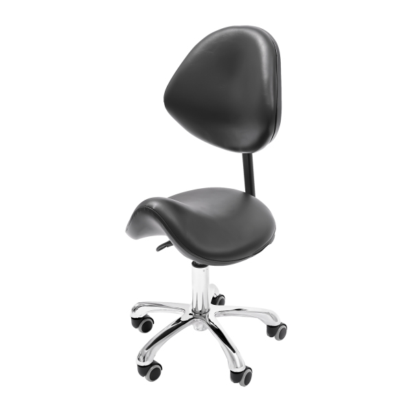 Taburete de silla de montar, Taburete de silla de montar, Taburete de silla de montar ajustable, Negro