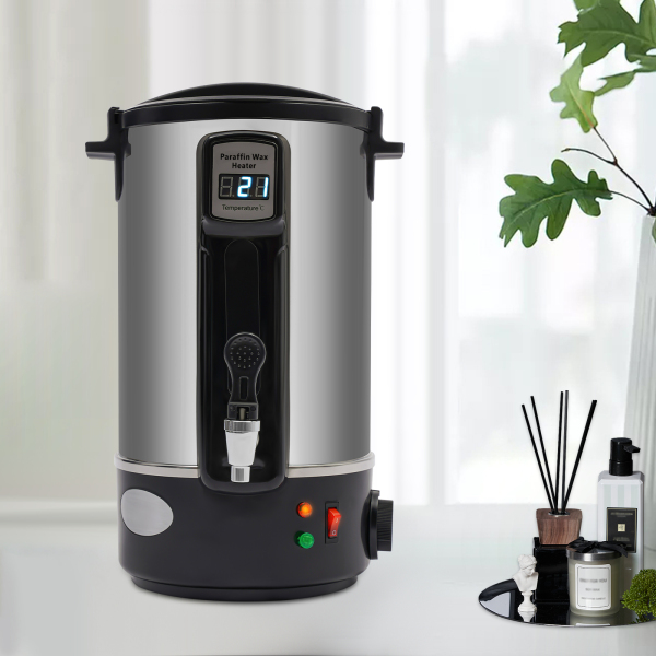 Máquina de terapia de cera de belleza con horno de fusión de cera de 12L con pantalla digital, crisol de velas DIY