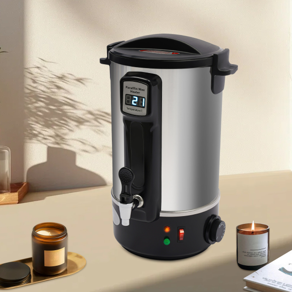 Máquina de terapia de cera de belleza con horno de fusión de cera de 12L con pantalla digital, crisol de velas DIY