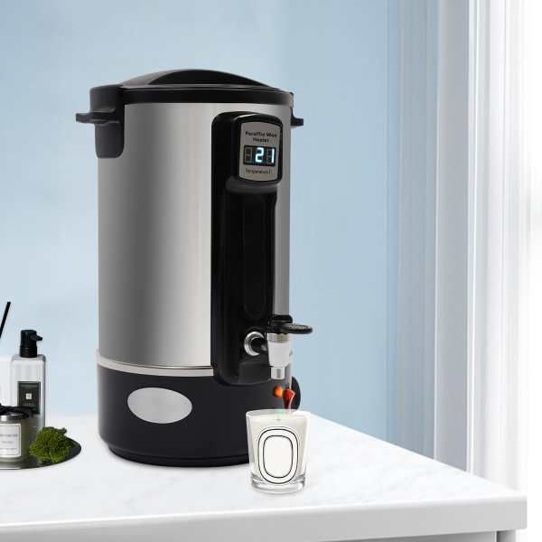 Máquina de terapia de cera de belleza con horno de fusión de cera de 12L con pantalla digital, crisol de velas DIY