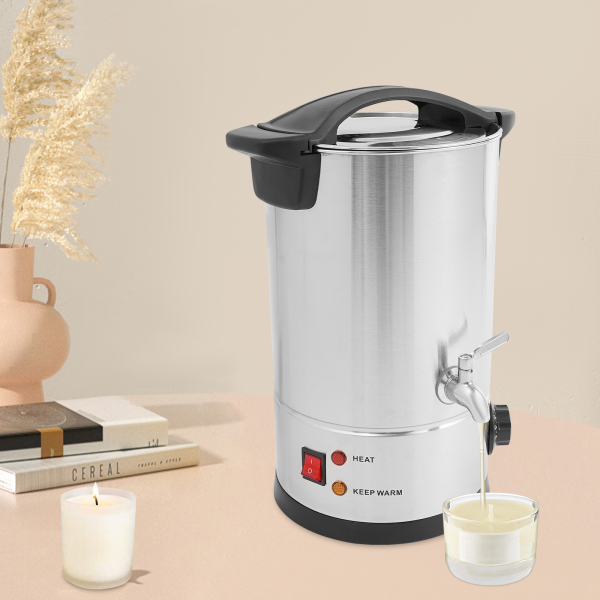 8L Derretidor de cera, Derretidor de cera grande, Kit eléctrico para derretir cera que se puede utilizar para derretir cera de soja, parafina, cera de abejas - Plata 8L Derretidor de cera, Derretidor de cera grande, Kit eléctrico para derretir cera que se puede utilizar para derretir cera de soja, parafina, cera de abejas - Plata