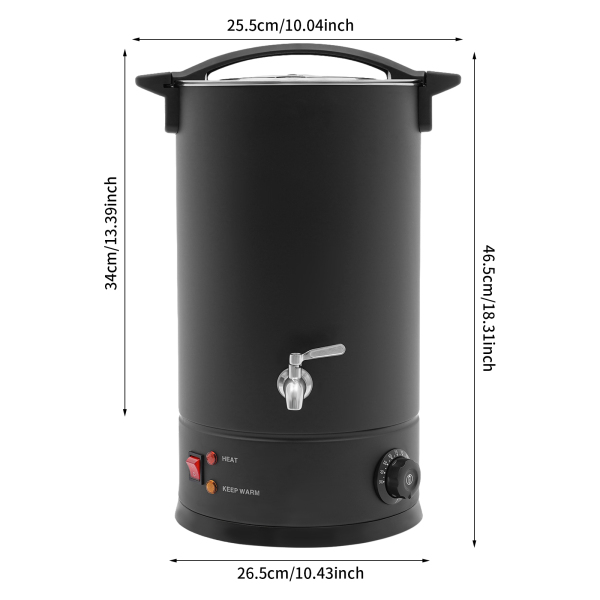 Horno eléctrico para derretir cera de 15 l, derretidor de cera, derretidor de cera para hacer velas - Negro Horno eléctrico para derretir cera de 15 l, derretidor de cera, derretidor de cera para hacer velas - Negro