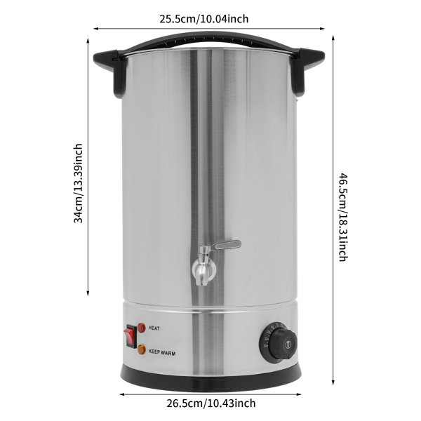 Horno eléctrico para derretir cera de 15 l, derretidor de cera, derretidor de cera para hacer velas - Plateado