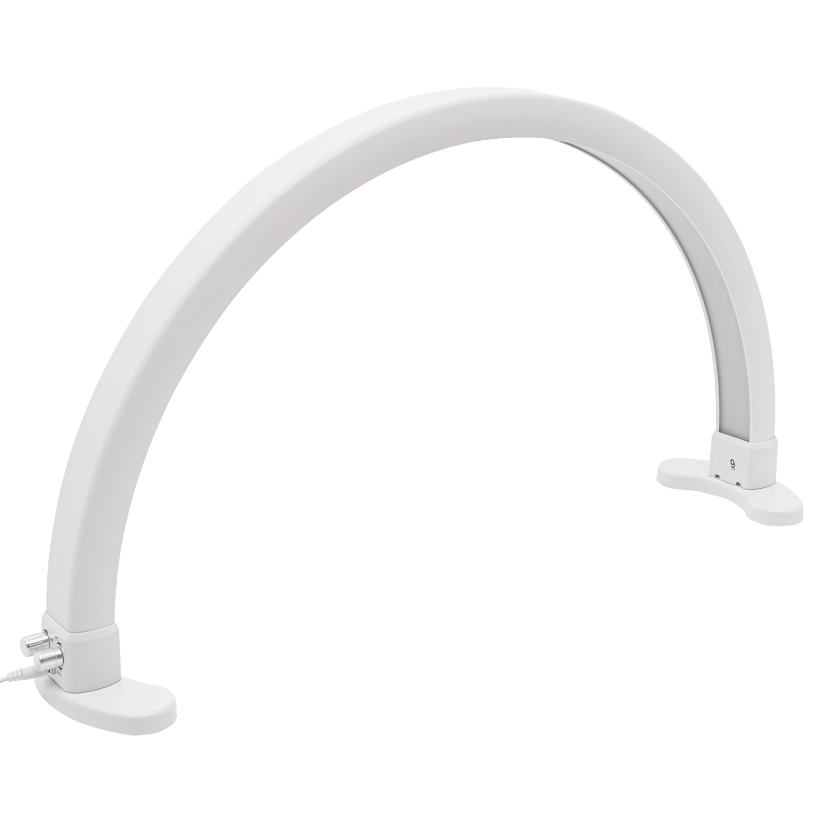 Luz LED de media luna, con brillo ajustable 2700K‑5600K, de escritorio de media luna para uñas, blanco