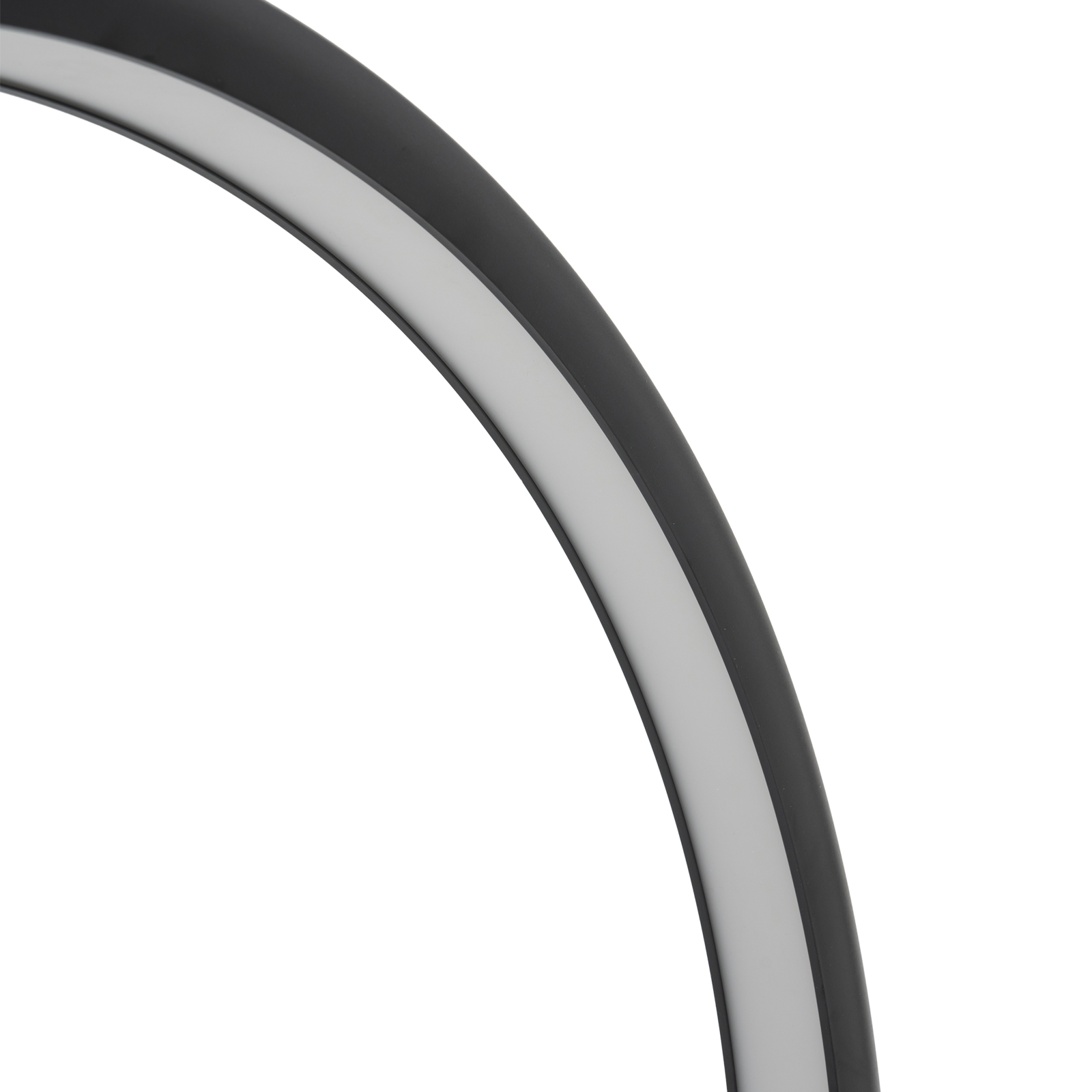 Luz LED de media luna, con brillo ajustable 2700K‑5600K, de escritorio de media luna para uñas, negro