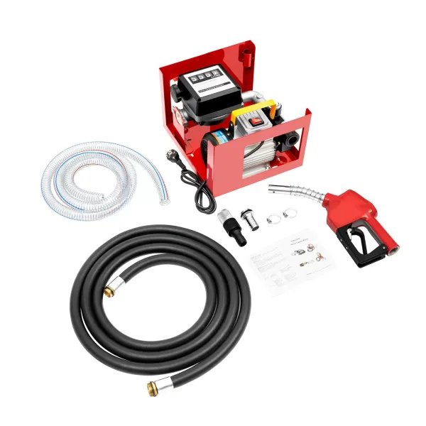Bomba de aceite para calefacción DP60L, autocebante pistola con articulación giratoria de 4 m, contador digital, cómodo reabastecimiento con 60 l/min Bomba de aceite para calefacción DP60L, autocebante pistola con articulación giratoria de 4 m, contador digital, cómodo reabastecimiento con 60 l/min