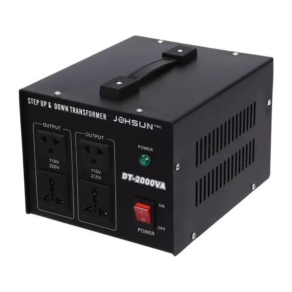 Transformador de corriente (110 V-220 V/220 V-110 V, enchufe europeo, 2000 W)