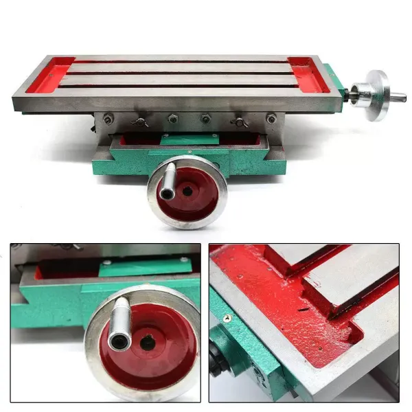 Mesa de fresado en cruz de 2 ejes, 450 x 170 mm, multifunción, mesa de taladro, banco de coordinación