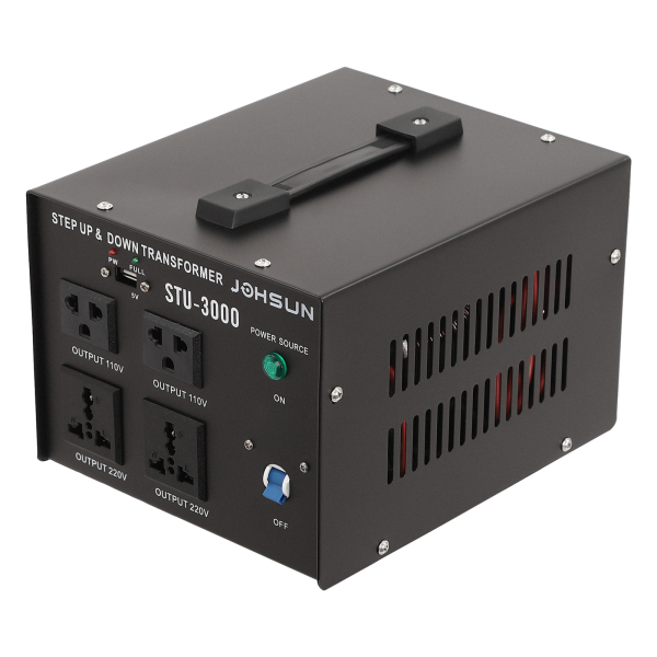 Transformador de tensión (3000 W, 110 V 230 V, adaptador europeo con puerto USB)