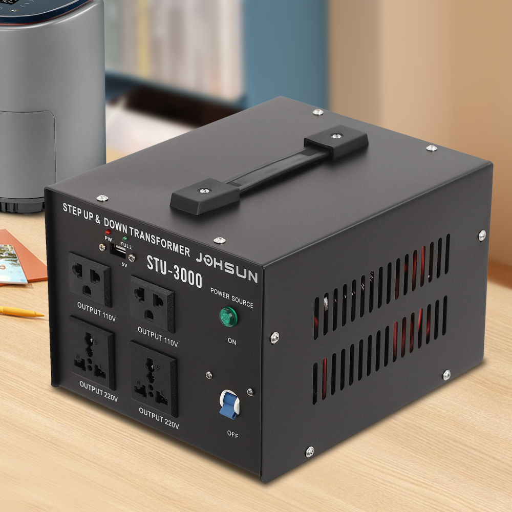 Transformador de tensión (3000 W, 110 V 230 V, adaptador europeo con puerto USB)