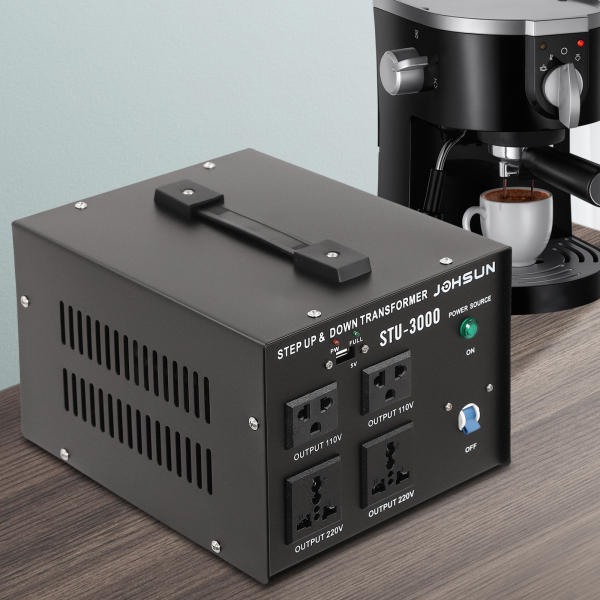 Transformador de tensión (3000 W, 110 V 230 V, adaptador europeo con puerto USB)
