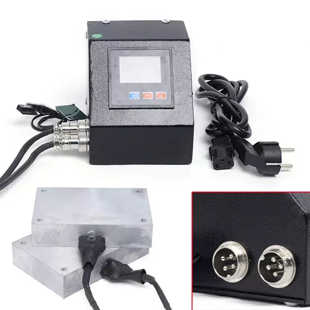 Industrial Control - Set de prensado de colofonia (6 x 4 placas calefactables, cable con enchufe europeo, 1200 W)