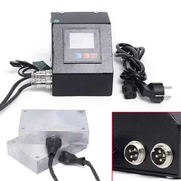 Industrial Control - Set de prensado de colofonia (6 x 4 placas calefactables, cable con enchufe europeo, 1200 W)
