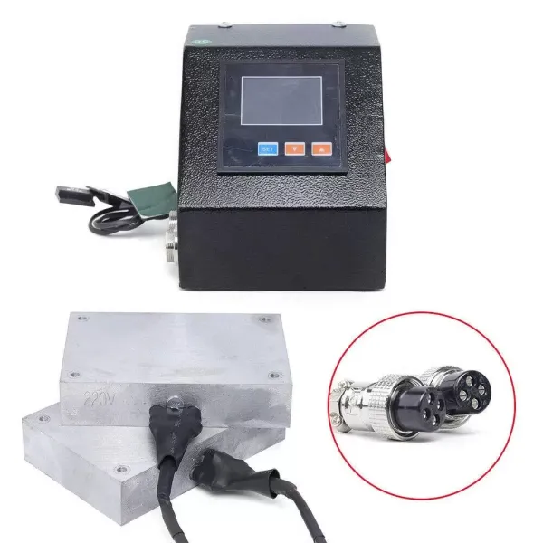 Industrial Control - Set de prensado de colofonia (6 x 4 placas calefactables, cable con enchufe europeo, 1200 W)