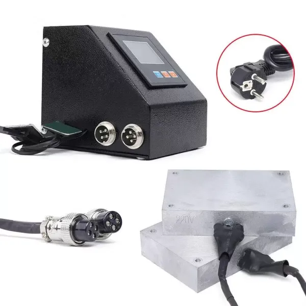 Industrial Control - Set de prensado de colofonia (6 x 4 placas calefactables, cable con enchufe europeo, 1200 W)