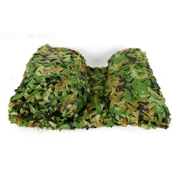 6 x 4 m Red de camuflaje para decoración, protección solar, Ocultar Cubierta Campamento -40~+50℃, Caza al Aire Libre Equipo ejército, color verde