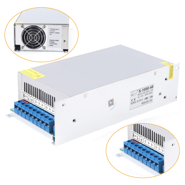 CNCEST 48V 20A 1000W Interruptor de Fuente de alimentación Controlador de Pantalla 220V CNCEST 48V 20A 1000W Interruptor de Fuente de alimentación Controlador de Pantalla 220V