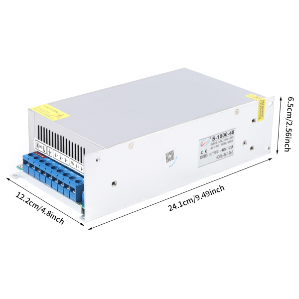 CNCEST 48V 20A 1000W Interruptor de Fuente de alimentación Controlador de Pantalla 220V
