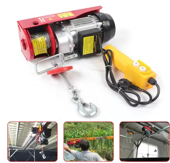 Cabrestante eléctrico de 200 – 1000 kg, polipasto de cadena, 200 kg