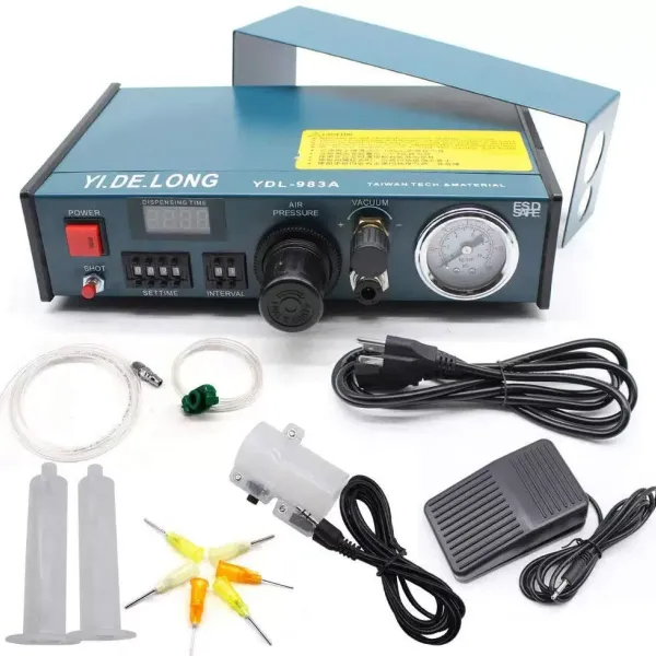 Dispensador de pegamento automático 983A con pantalla digital de epoxi, sistema de control digital, 220 V Dispensador de pegamento automático 983A con pantalla digital de epoxi, sistema de control digital, 220 V