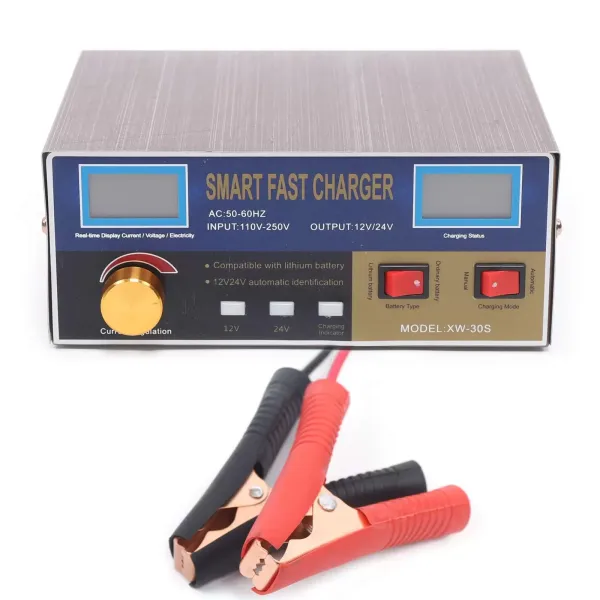 Cargador de batería de coche inteligente 6AH-400AH cargador de batería manual para coche, cortacésped, moto